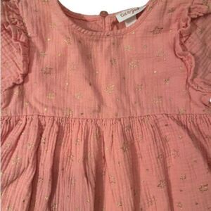 Charming Pink Dress with Gold Stars